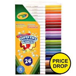 Crayola Supertips Washable Markers 24Pc