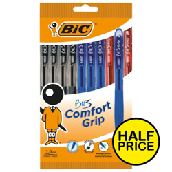 BIC Comfort Grip Pens 10 pack Assorted