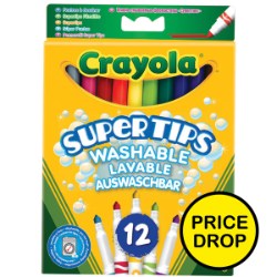 Crayola Supertips Washable Markers 12Pc
