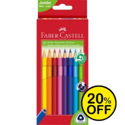 Faber Castell Trangular Jumbo Colour Pencils 20Pc