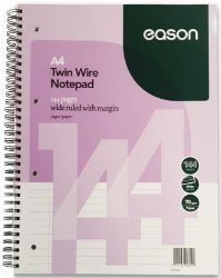 EASON A4+ TWIN WIRE NOTEBOOK 144PGS 70GSM (pack of 3)