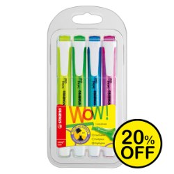 Stabilo Swing Cool Assorted Colours Highlighters  4Pk