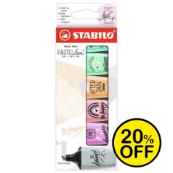 Stabilo Pastellove Assorted Colours Highlighters 6Pk