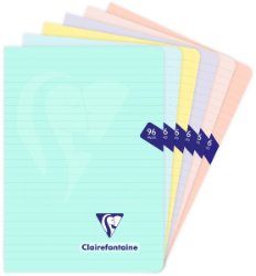 Clairefontaine Pastel notebook  lined 48sh 14_8 x 21cm