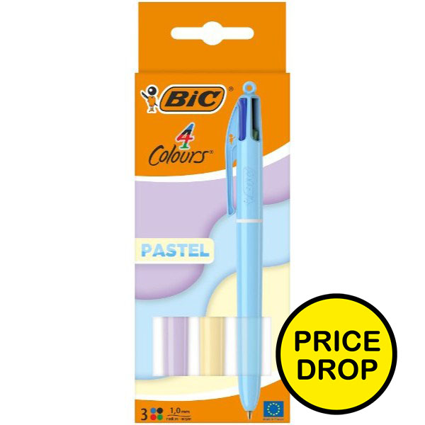 BIC 4 Colour Pen Pastel Barrel