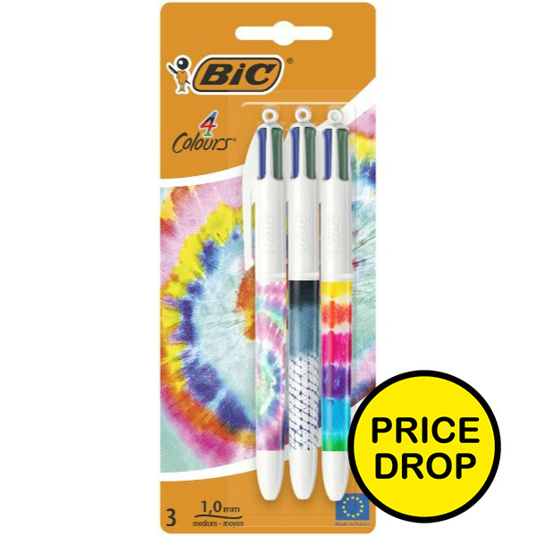 BIC 4 Colour Pen Tie Dye