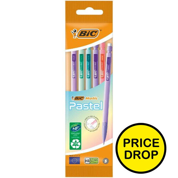 BIC Matic Mechanical Pencil Pastel Pch5