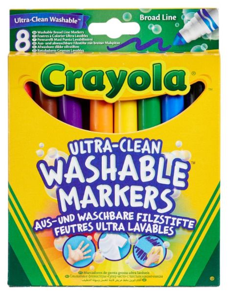 Crayola Ultra Clean Washable Broad Line Markers 8Pc