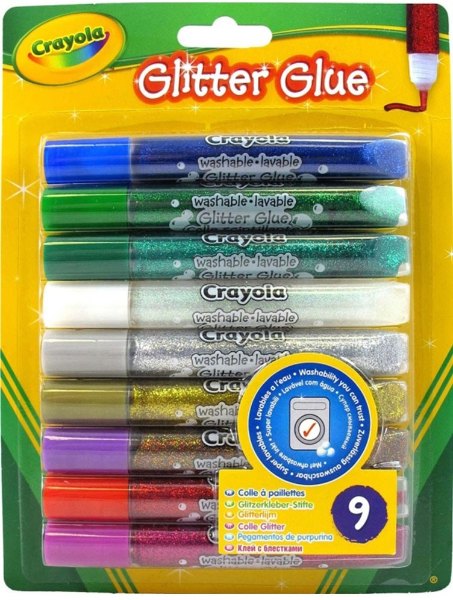 Crayola Washable Glitter Glue 9Pc