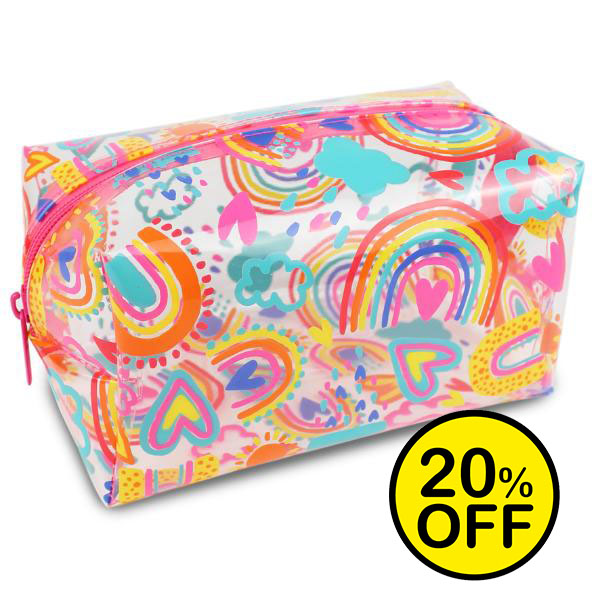 Rainbows & Clouds Clear Pencil Case 2024