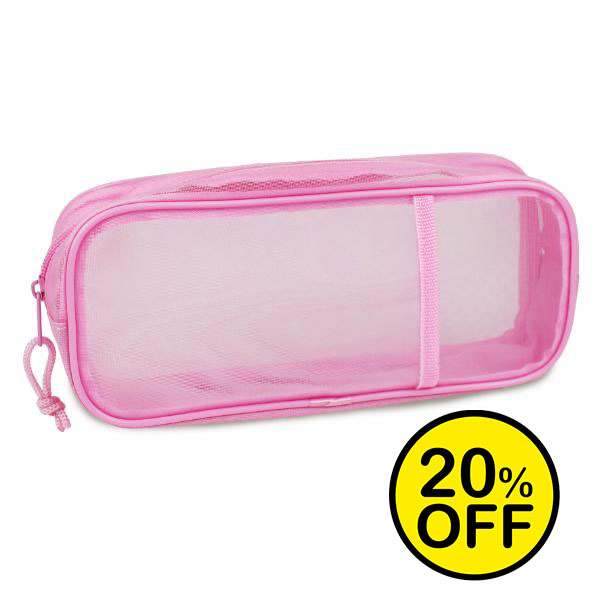 Pink Mesh Pencil Case 2024