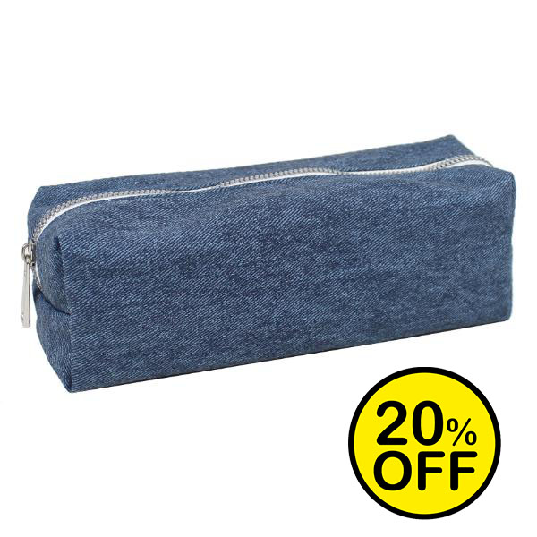 Denim PU Blue Pencil Case 2024