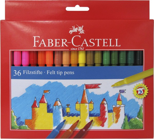 Faber Castell Redline Fibre tip Pens Box 36