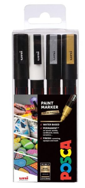 PC-3M Posca Fine Bullet Tip  set of 4 mono