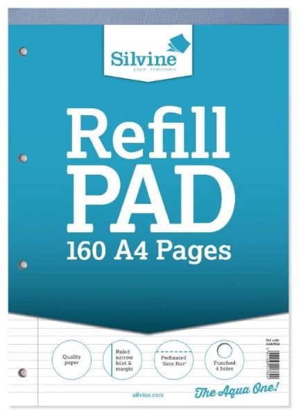 SILVINE A4 PAD NF/M 160PGS 75GSM