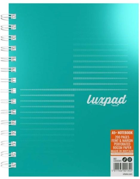 LUXPAD Profesional Wirebound Notebook  A5+  Lined with Margi