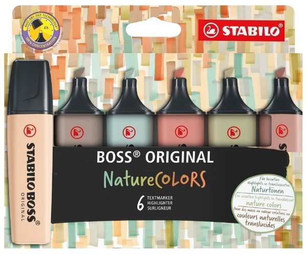 Stabilo Boss Original Naturecolors - 6PK Highlighters