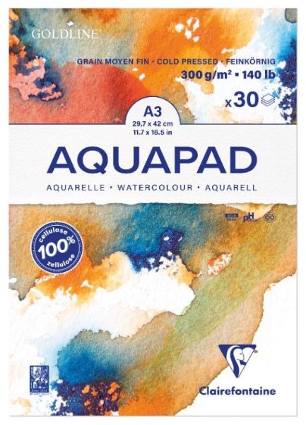 Clairefontaine Aqua pad 300g A3  30 sh