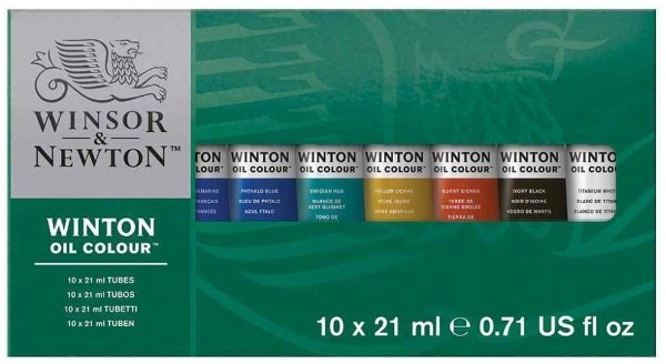 Winton Oil Paint Basic Set 21ml 10PK