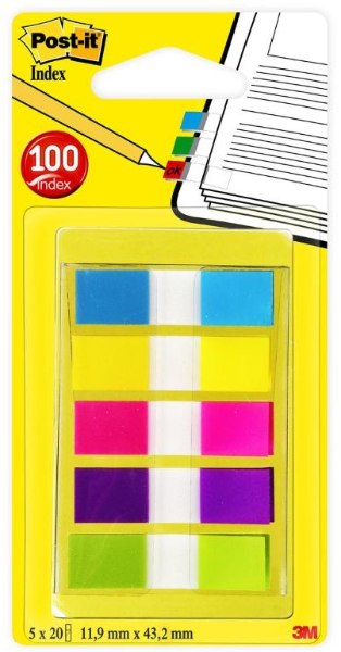 Post-it Index Flags small 683-5CBEU  5 x 20 flags in sleeve