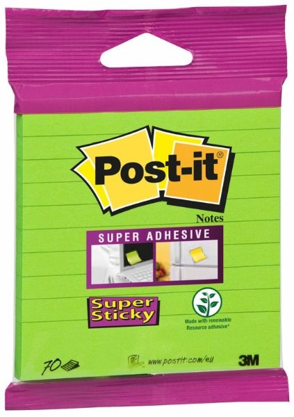 Post-it Super Sticky Notes x L-LL  Lined-Neon Green 101 x 10