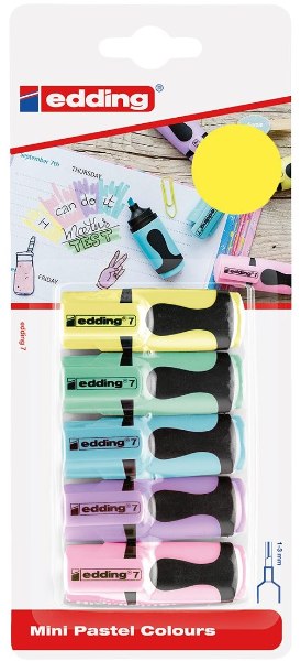 Edding 7 Mini Highlighter Assorted - Pastel