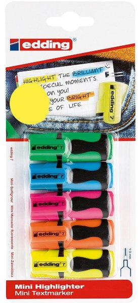 Edding 7 Mini Highlighter Assorted