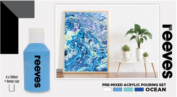 Rvs Pouring Acrylic 4 Set Ocean