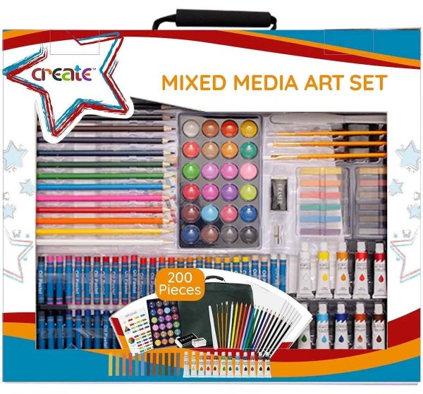 Create 200 Piece Complete Art Set