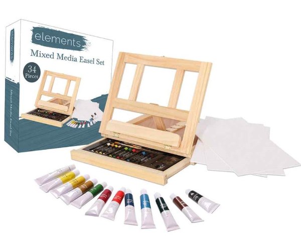 Elements Mixed Media 34 pc Easel  set