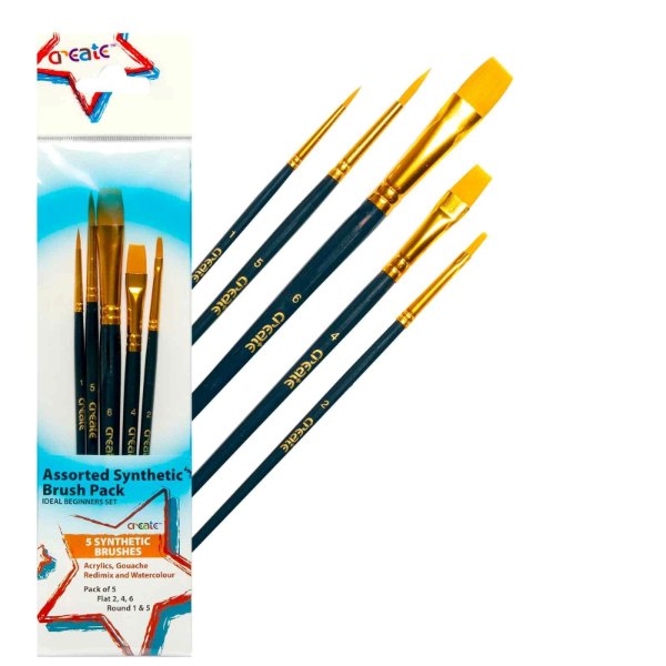 ACRYLIC BRUSHES set of 5