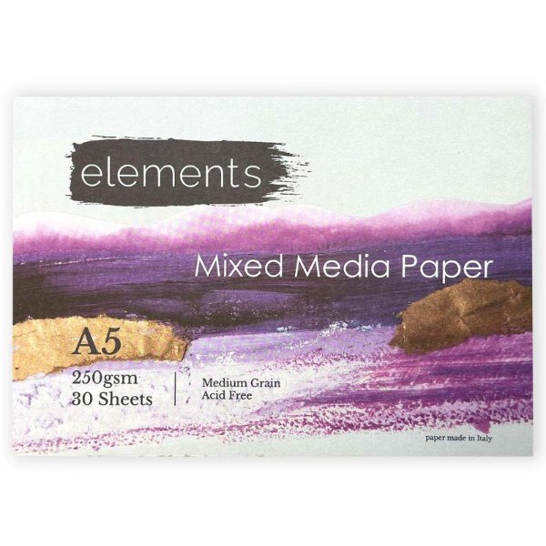 Elements Mixed Media Pad 30s/60p A5