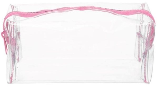 WHS Clear Pink Cube Pencil Case