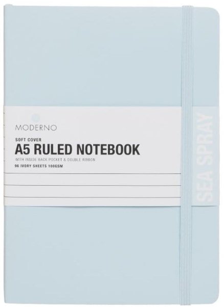 WHS ED Mod A5 Ruled Soft Seaspray Notebook