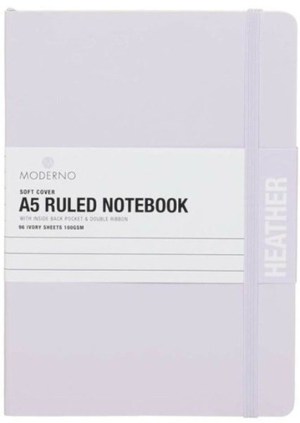 WHS ED Mod A5 Ruled Soft Heather Notebook