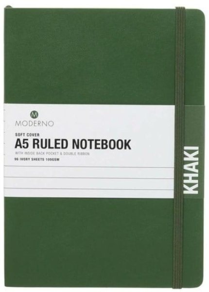 WHS ED Mod A5 Ruled Soft Khaki Notebook