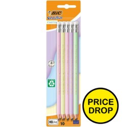 BIC Evolution Pastel Pencil w Eraser BL10