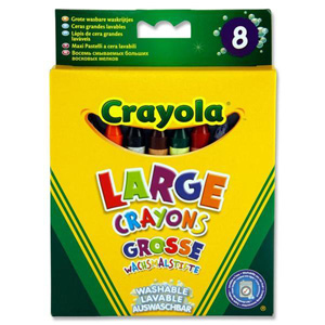 Crayola Ultra Clean Washable Large Crayons 8Pc