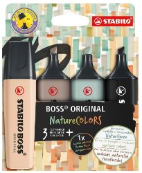 Stabilo Boss Original Naturecolors Cool - 4PK Highlighters