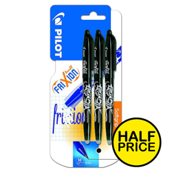 ##Pilot Frixion Erasable Rollerball Pens Medium 3PK Assorted